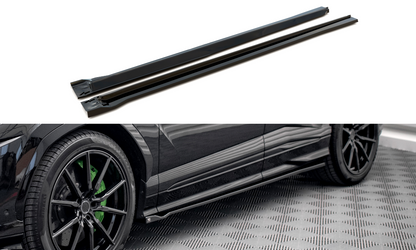 Seitenschweller Ansatz für Lamborghini Urus Mk1 schwarz Hochglanz