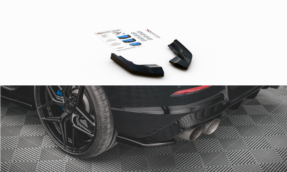Heck Ansatz Flaps Diffusor V.2 für Volkswagen Golf R Mk8 schwarz Hochglanz