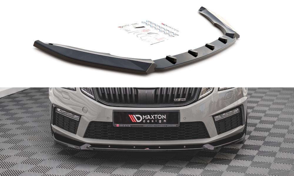 Front Ansatz V.2 für Skoda Octavia RS Mk3 Facelift Carbon Look