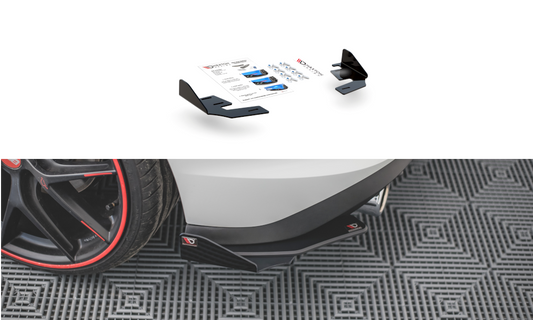 Hintere Seiten Flaps für Volkswagen Golf 8 GTI schwarz Hochglanz