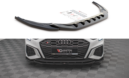 Front Ansatz V.4 für Audi S3 / A3 S-Line 8Y schwarz Hochglanz