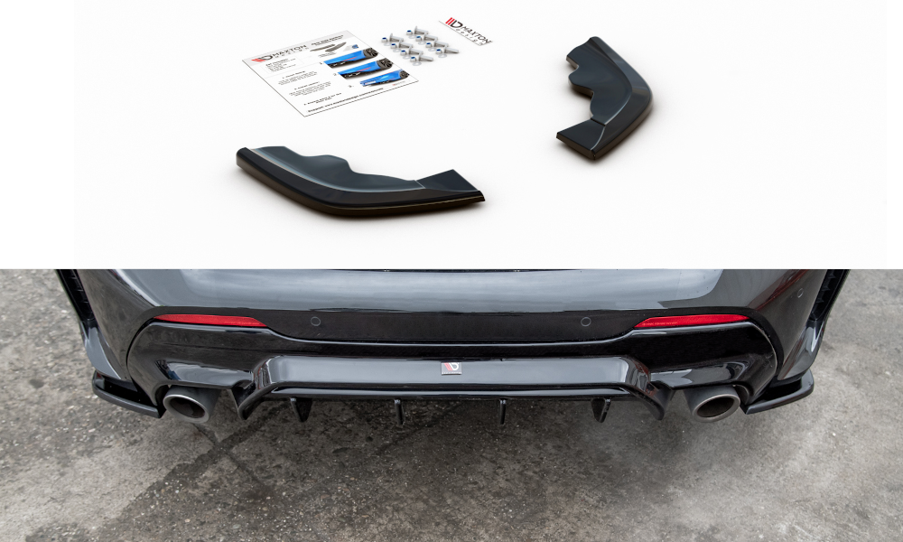 Heck Ansatz Flaps Diffusor V.3 für BMW 1er F40 M-Paket/ M135i schwarz matt