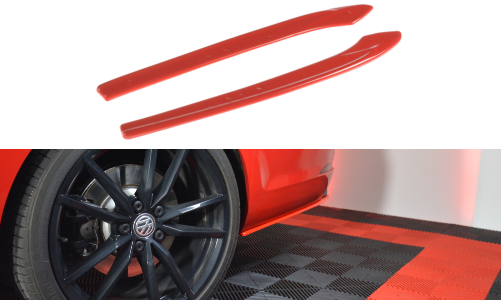 Heck Ansatz Flaps Diffusor V.2 für VW GOLF 7 R VARIANT FACELIFT  Carbon Look