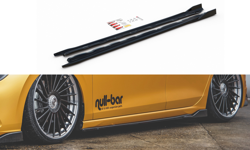 Seitenschweller Ansatz für V.2 für VW Golf 8 schwarz matt