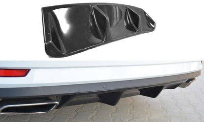 Diffusor Heck Ansatz für SKODA SUPERB III Carbon Look
