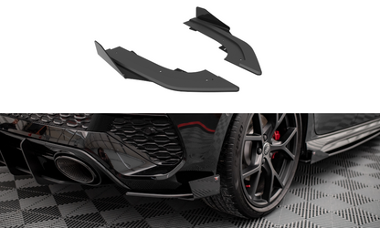 Street Pro Heck Ansatz Flaps Diffusor +Flaps für Audi RS3 Sportback 8Y schwarz Hochglanz