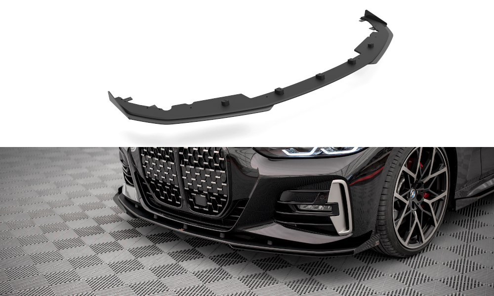 Street Pro Front Ansatz für +Flaps für BMW 4er M-Paket G22 schwarz Hochglanz