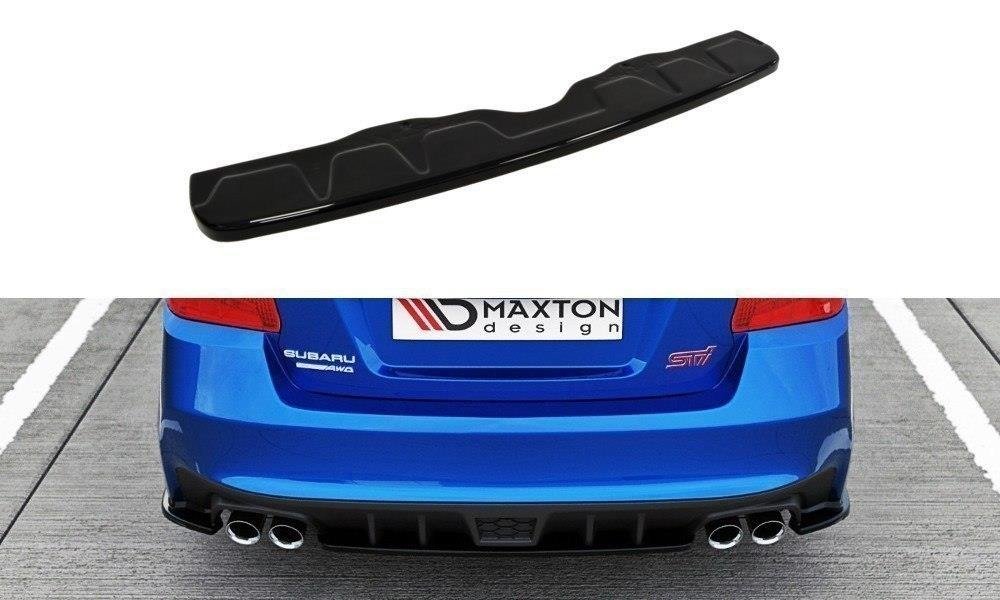 Mittlerer Diffusor Heck Ansatz für SUBARU WRX STI schwarz matt