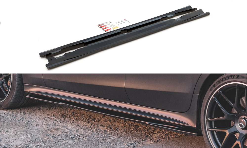 Seitenschweller Ansatz für Mercedes-AMG GT 53 4-Door Coupe schwarz matt