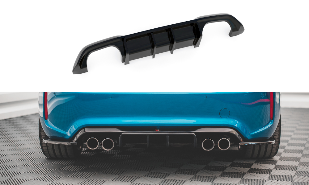 Diffusor Heck Ansatz für BMW M2 F87 schwarz matt