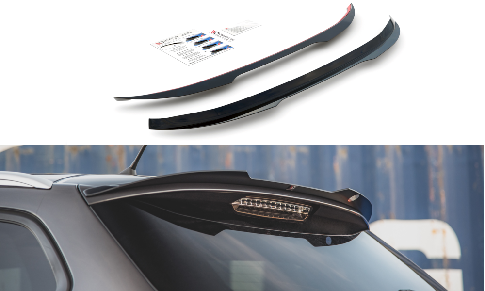 Spoiler CAP für Peugeot 308 SW Mk2 Facelift schwarz Hochglanz