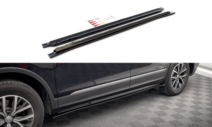 Seitenschweller Ansatz für Volkswagen Tiguan Allspace Mk2 Carbon Look