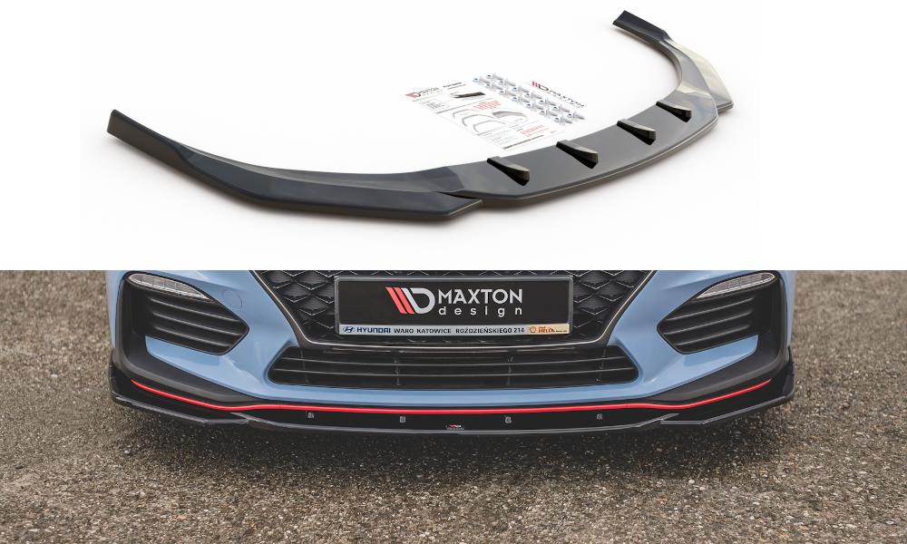 Front Ansatz V.4 für Hyundai I30 N Mk3 Hatchback/ Fastback schwarz Hochglanz