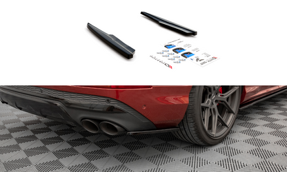 Heck Ansatz Flaps Diffusor für Audi SQ7 /Q7 S-Line Mk2 (4M) Facelift  schwarz Hochglanz