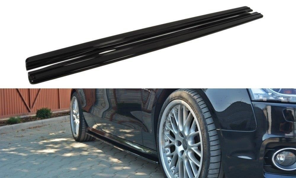 Seitenschweller Ansatz für Audi S5 / A5 / A5 S-Line 8T / 8T FL schwarz Hochglanz
