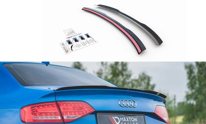 Spoiler CAP für Audi A4 / A4 S-Line B8 / B8 FL Limousine schwarz Hochglanz