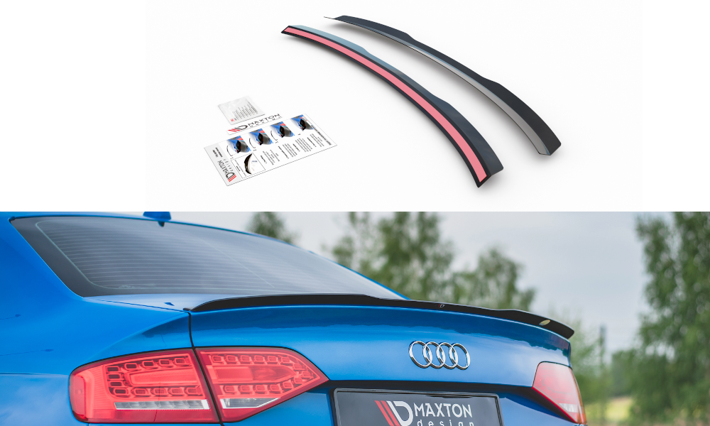 Spoiler CAP für Audi A4 / A4 S-Line B8 / B8 FL Limousine schwarz matt