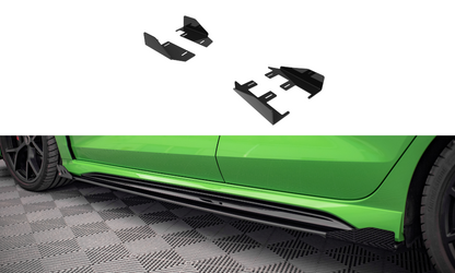 Side Flaps Audi RS3 Limousine 8Y schwarz Hochglanz