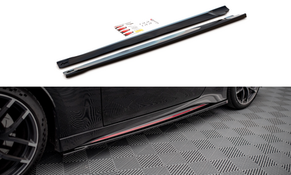 Seitenschweller Ansatz für V.1 für Nissan 370Z Nismo Facelift schwarz matt