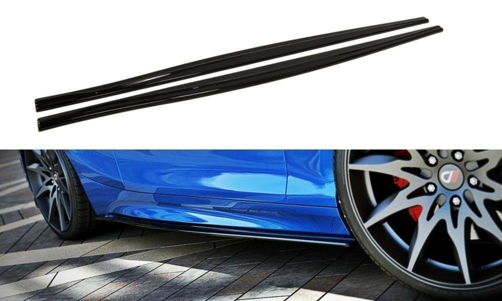Seitenschweller Ansatz für V.1 für BMW 1er F20 M135i / M140i / M-Paket Carbon Look