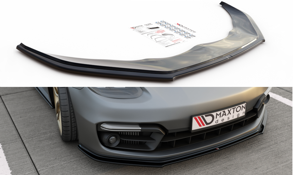 Front Ansatz für Porsche Panamera GTS 971 schwarz Hochglanz