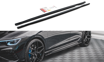 Seitenschweller Ansatz für V.1 für Volkswagen Golf R Mk8 schwarz matt