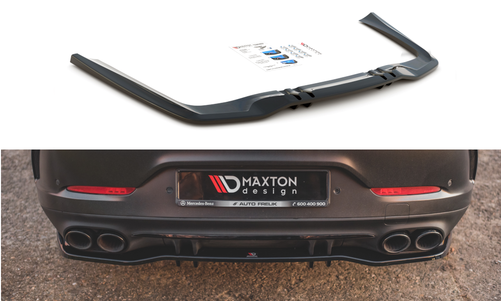 Mittlerer Diffusor Heck Ansatz DTM Look für Mercedes-AMG 53 4 Door Coupe schwarz Hochglanz