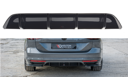 Diffusor Heck Ansatz für Volkswagen Passat R-Line B8 schwarz Hochglanz