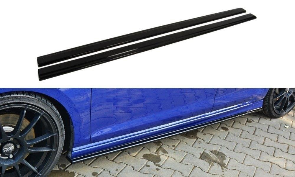 Seitenschweller Ansatz für V.1 für VW Golf 7 R / R-Line schwarz matt