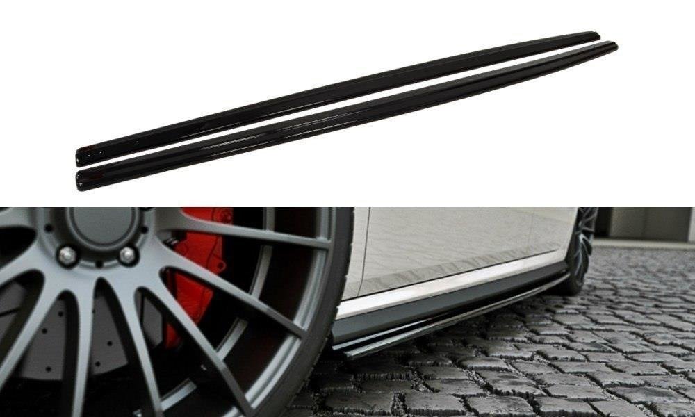 Seitenschweller Ansatz für VW POLO MK5 GTI Facelift schwarz Hochglanz