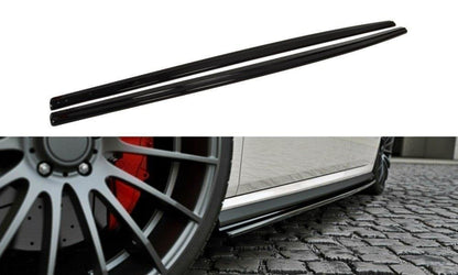 Seitenschweller Ansatz für VW POLO MK5 GTI Facelift schwarz matt