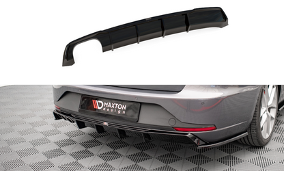 Diffusor Heck Ansatz für Seat Leon FR Sportstourer Mk3 schwarz matt