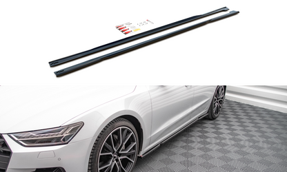 Seitenschweller Ansatz für Audi A7 C8 Carbon Look