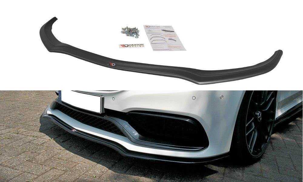 Front Ansatz V.1 für Mercedes C-Klasse C205 63 AMG Coupe schwarz Hochglanz