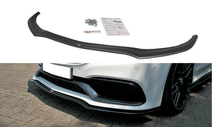 Front Ansatz V.1 für Mercedes C-Klasse C205 63 AMG Coupe schwarz Hochglanz