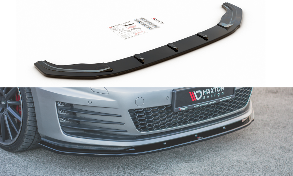 Front Ansatz V.1 für VW Golf 7 GTI  schwarz Hochglanz