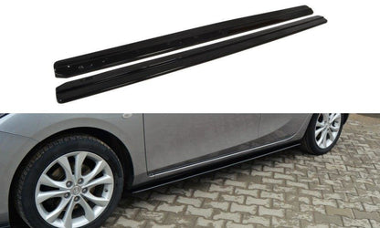Seitenschweller Ansatz für MAZDA 3 MK2 SPORT (vor Facelift) schwarz Hochglanz