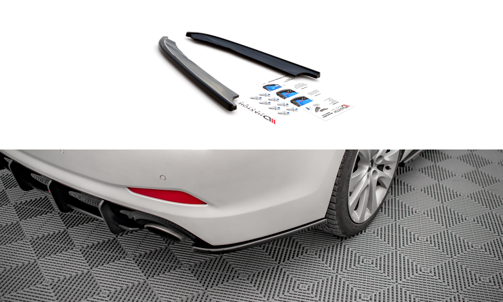 Heck Ansatz Flaps Diffusor für Hyundai I40 Mk1 schwarz matt