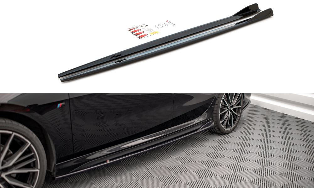 Seitenschweller Ansatz für V.2 für BMW 2 Gran Coupe M-Paket / M235i F44 Carbon Look