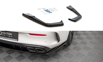 Heck Ansatz Flaps Diffusor für Mercedes-AMG C 63 AMG Coupe C205 Facelift schwarz matt