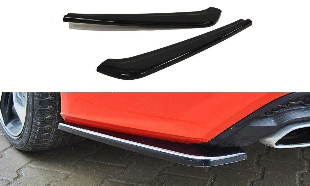 Heck Ansatz Flaps Diffusor für AUDI A7 S-LINE (FACELIFT) Carbon Look