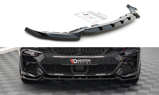 Front Ansatz V.2 für BMW X7 M G07 schwarz Hochglanz