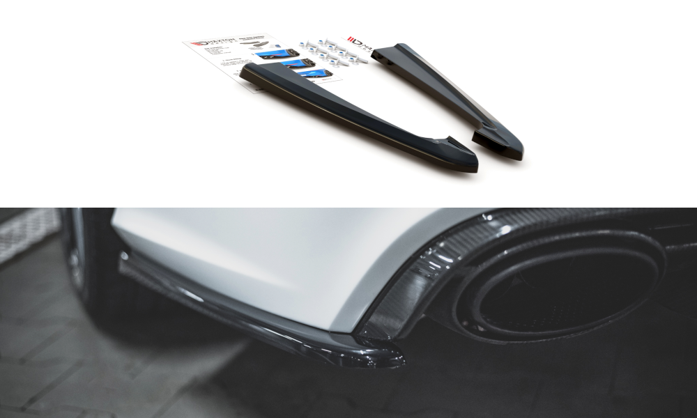 Heck Ansatz Flaps Diffusor V.2 für Audi RS6 C7 schwarz matt