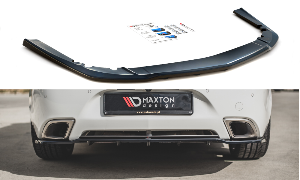 Mittlerer Diffusor Heck Ansatz DTM Look für Opel Insignia Mk. 1 OPC Facelift schwarz Hochglanz