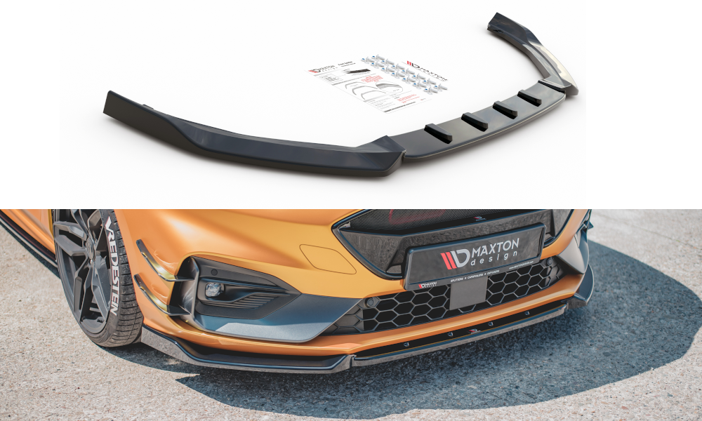 Front Ansatz V.7 für Ford Focus ST / ST-Line Mk4 schwarz Hochglanz