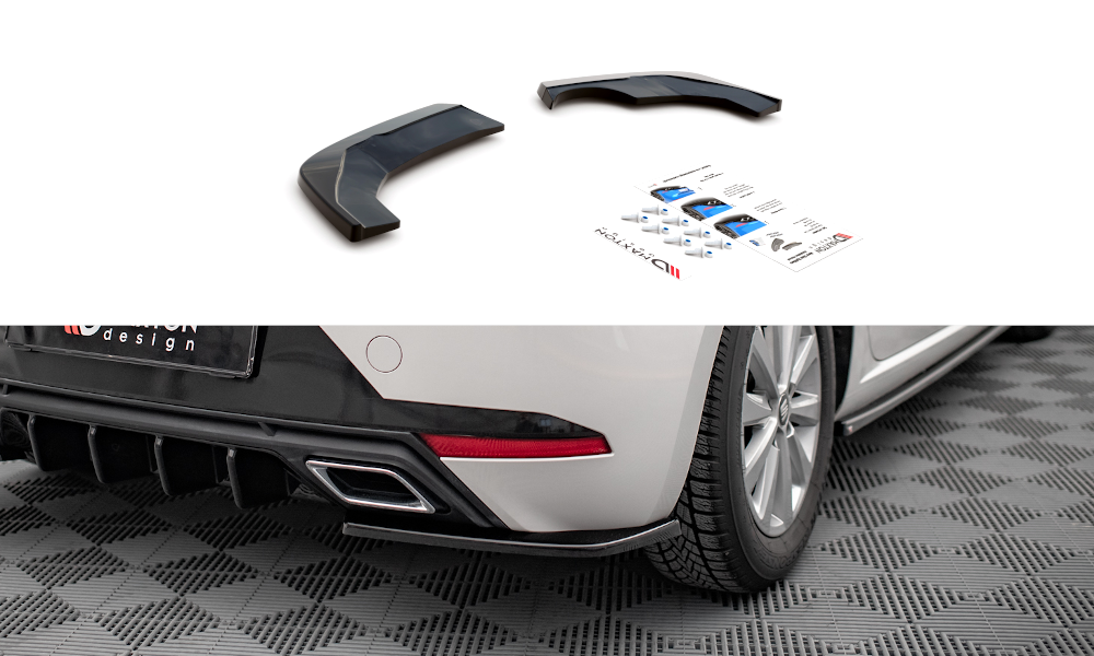Heck Ansatz Flaps Diffusor für Seat Ibiza FR/ Standard Mk5 schwarz matt