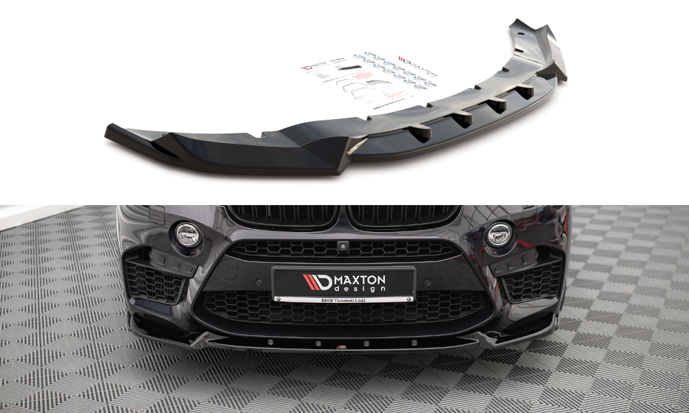 Front Ansatz V.1 für BMW X5 M F15 schwarz Hochglanz