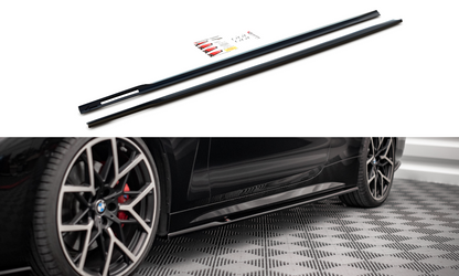 Seitenschweller Ansatz für V.1 für BMW 4er M-Paket G22 Carbon Look