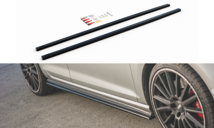 Seitenschweller Ansatz für V.2 für VW Golf 7 GTI (verengen) schwarz Hochglanz