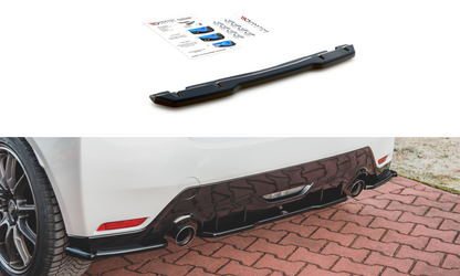 Mittlerer Diffusor Heck Ansatz für Toyota GR Yaris Mk4 schwarz matt